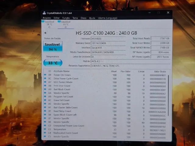 SSD 240GB SATA 3 Hikvision C100 2.5" (Para PC e Notebook) - Foto 3