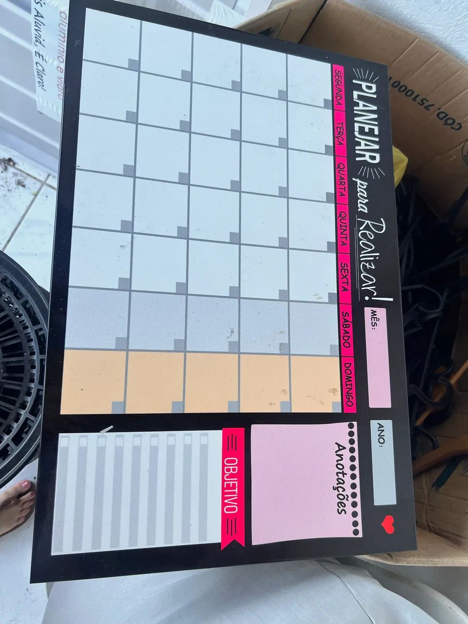 Lousa Planner Magnetico De Parede