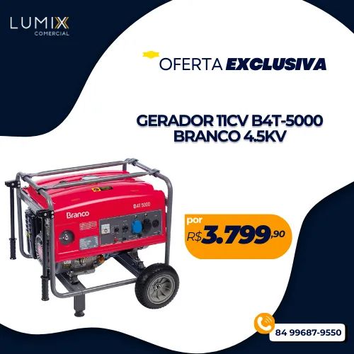 GERADOR 11CV B4T-5000 4.5KV BRANCO 
