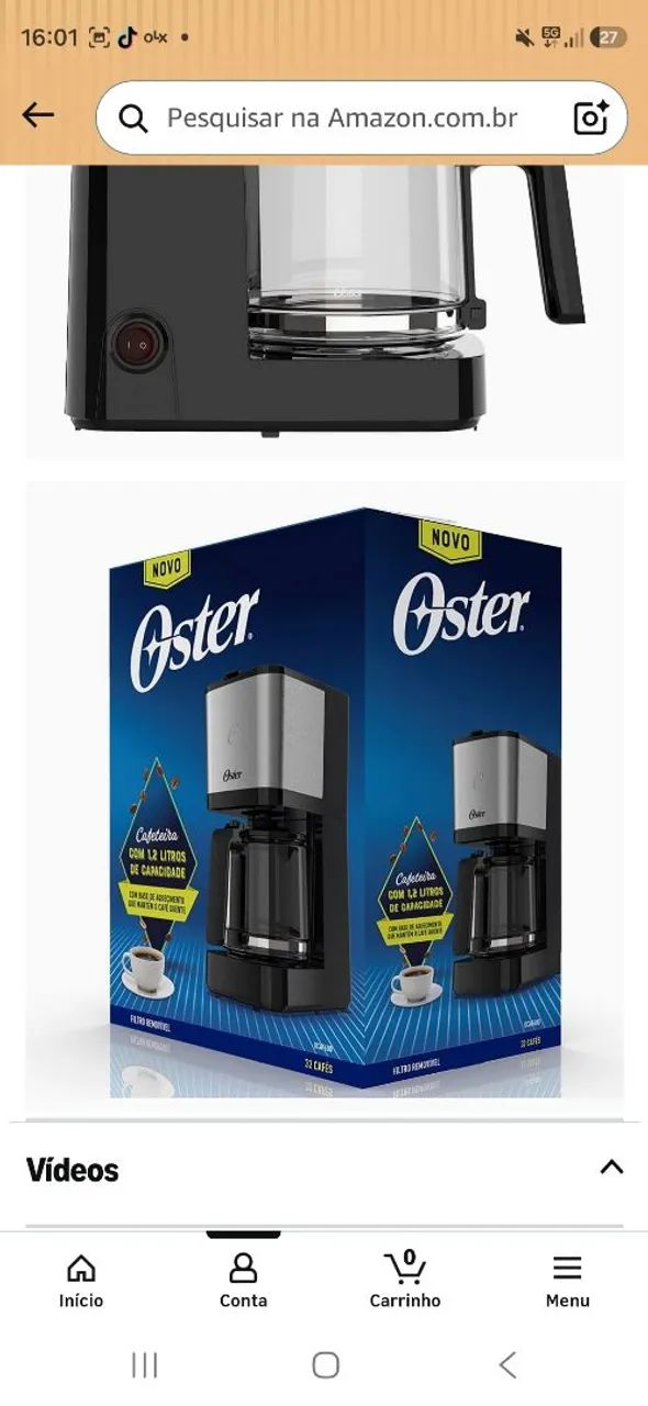 Cafeteira Oster 127V (lacrada)