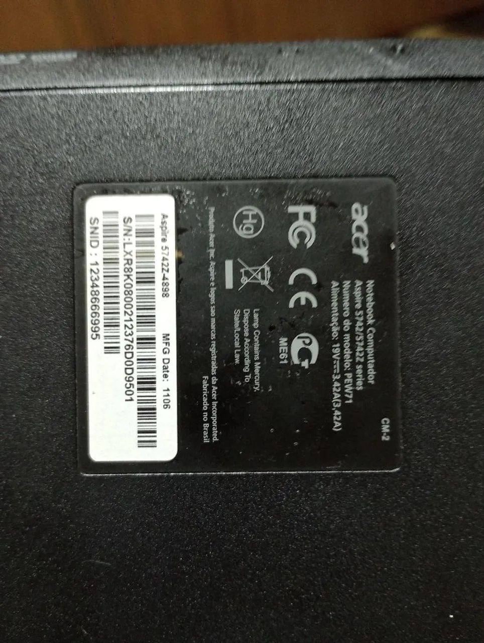Notebook Acer tela grande com defeito  - Foto 5