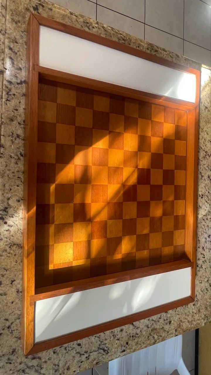 jogo de damas feito em madeira cedro (valor negociável) - Foto 2