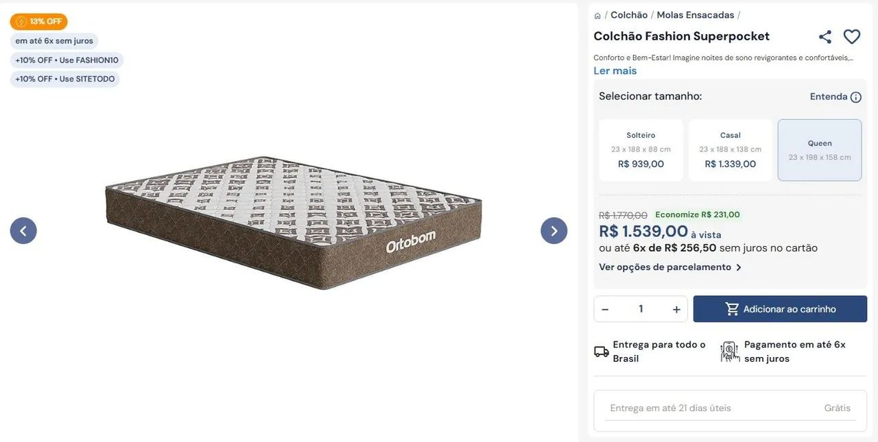 Vendo Colchão Superpocket 