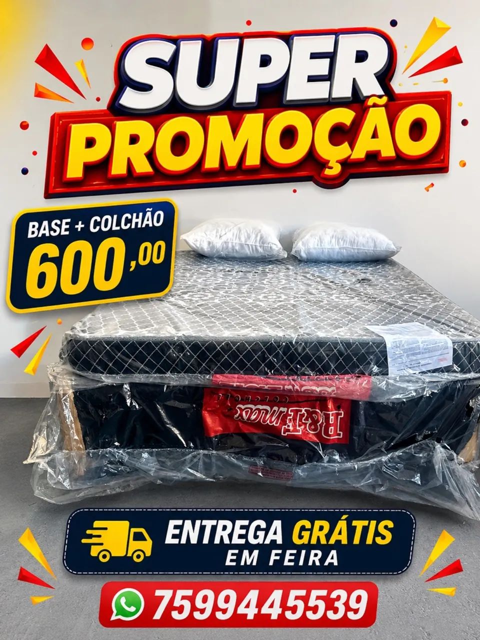Cama box base + colchão  - Foto 4
