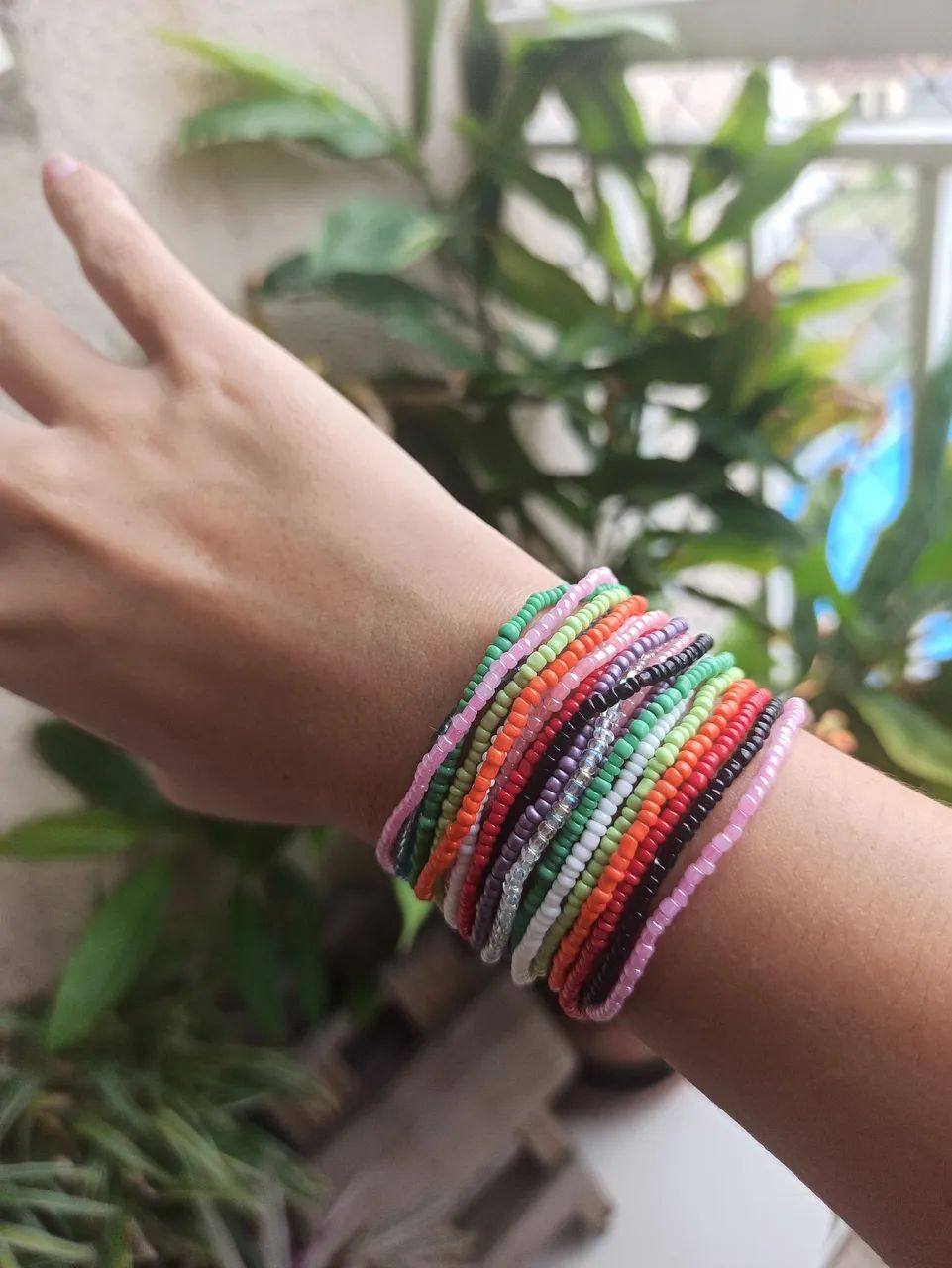 Conjunto pulseiras de miçanguinhas (10 unidades)