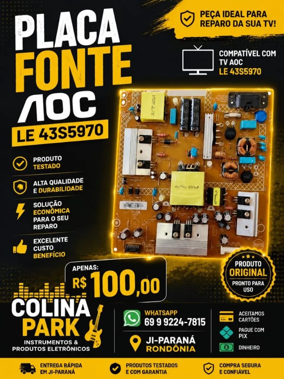 Placa fonte AOC LE43S5970
