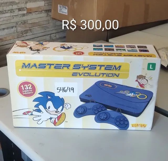 Master System Evolution 132 Jogos na memoria