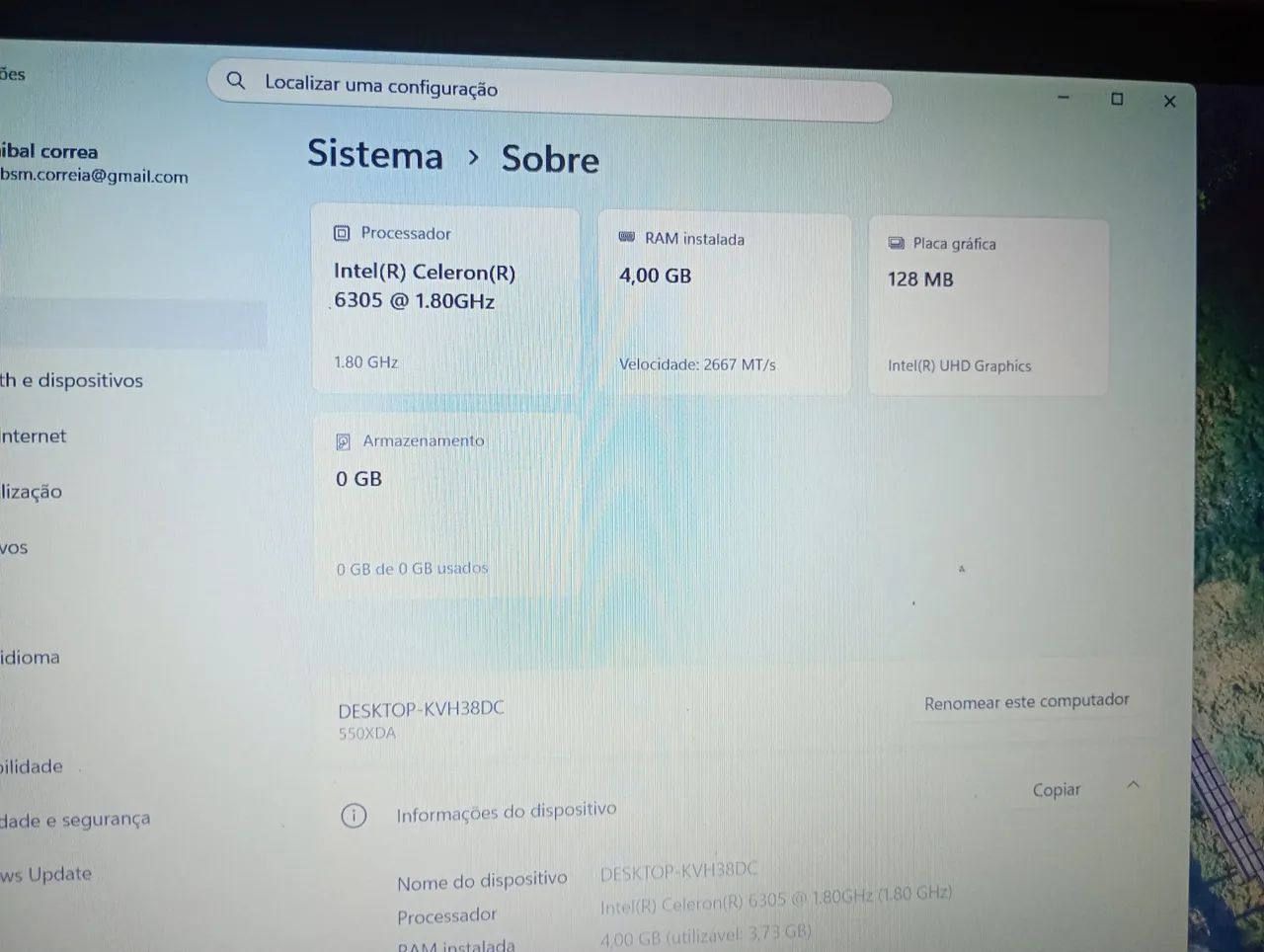 Notebook Samsung 
