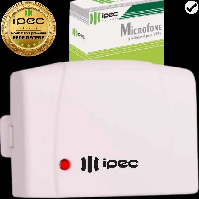 Microfone profissional para DVR de CFTV, capta som a até 30 metros - Foto 5