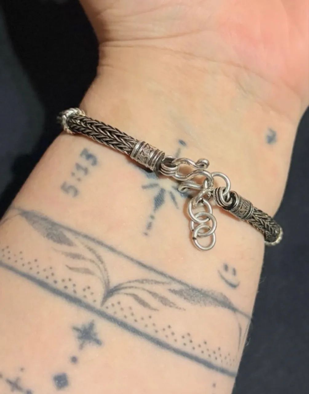pulseira de prata bali envelhecida roliça (nova)  - Foto 3