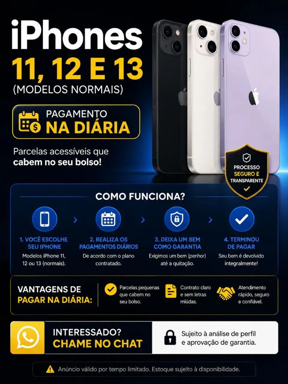 IPHONES NO CRÉDIARIO PRÓPRIO 