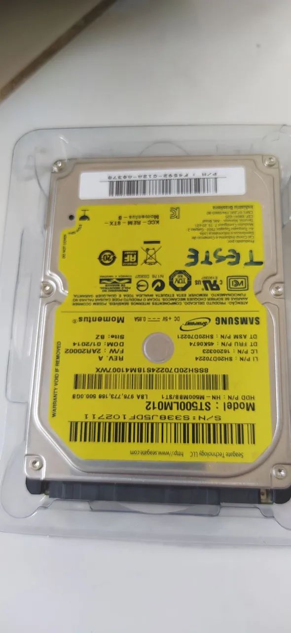 HD de notebook Samsung 500 GB