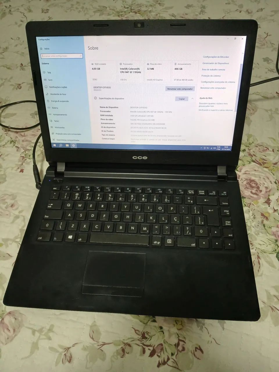 Notebook CCE U45W  - Foto 3
