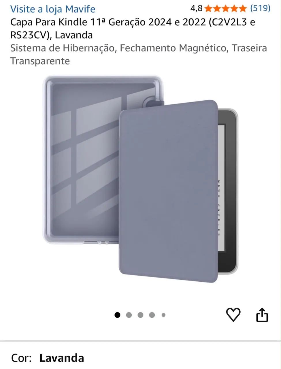Capa magnética Kindle básico 