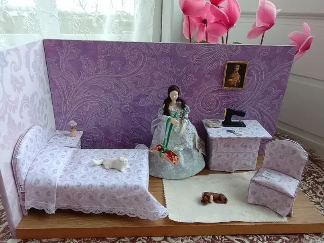 Boneca vitoriana escala 1/12 artesanal - Foto 5