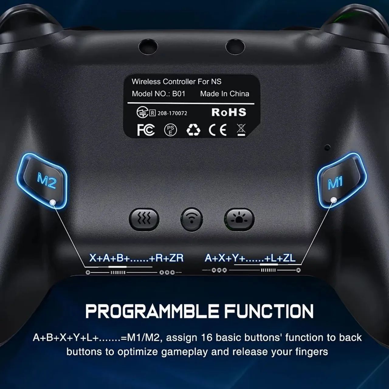 Controle sem fio RGB compatível com Switch/OLED/Windows/iOS/Android - Foto 3
