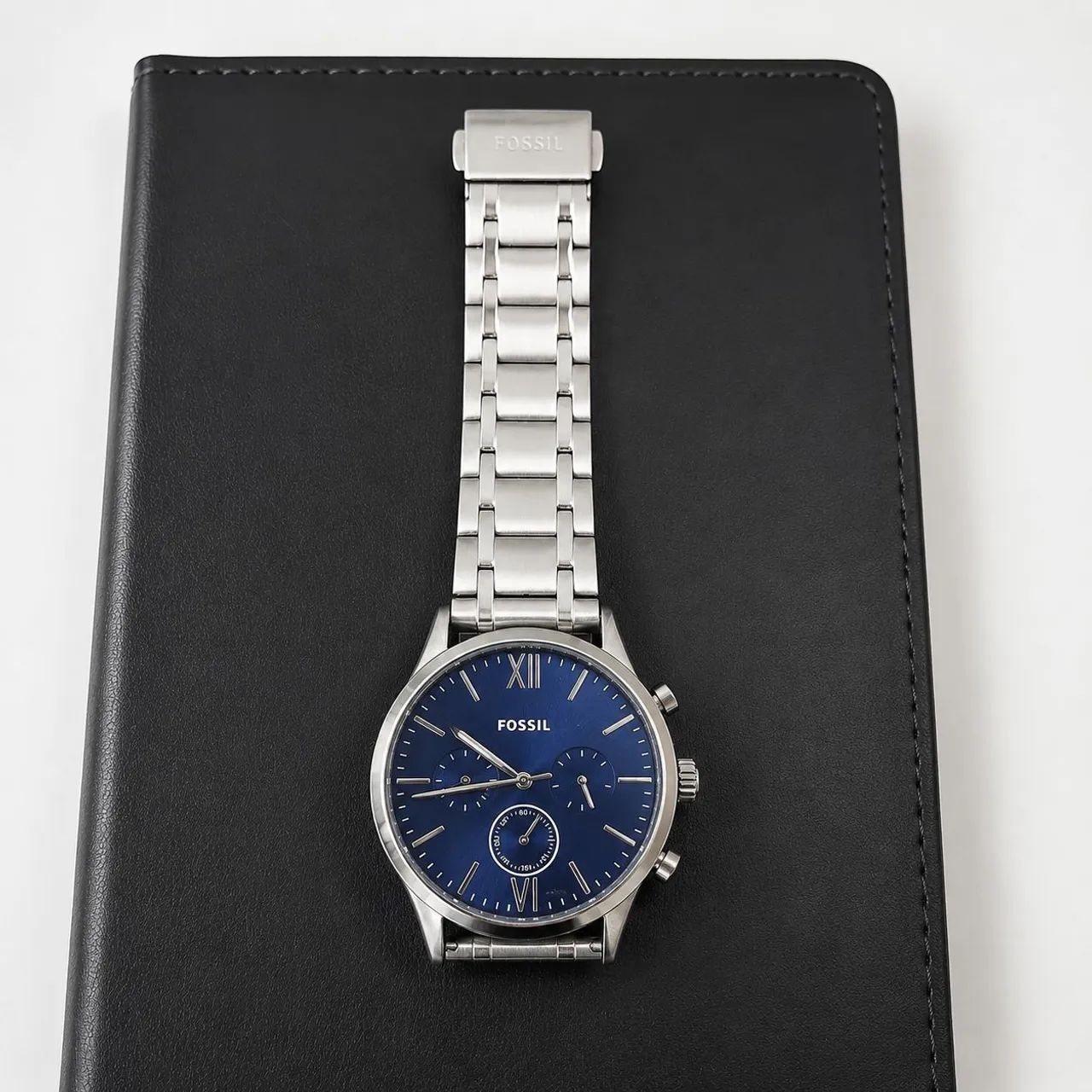 Relógio Fossil Original Masculino Aço Inox Azul - Importado dos EUA