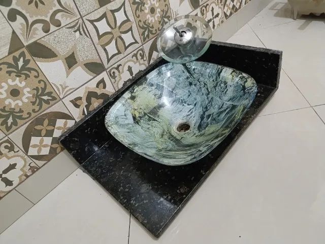 Bancada em granito verde ubatuba