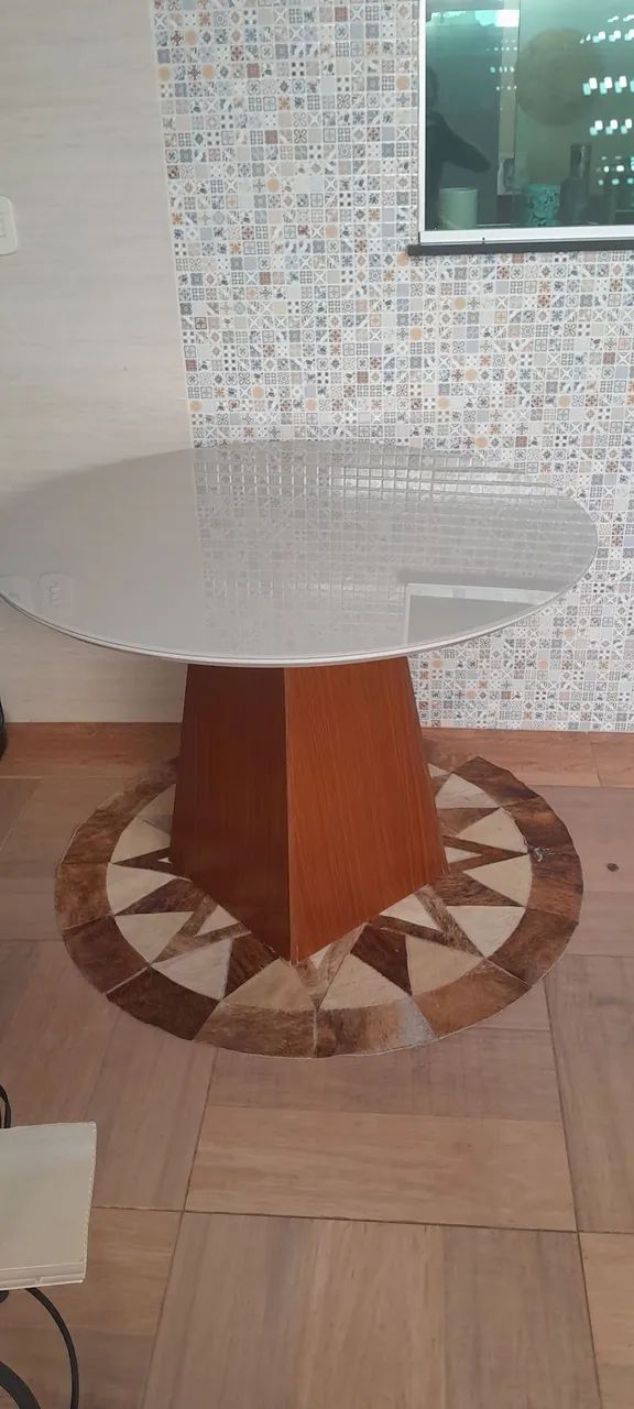 Mesa redonda vidro