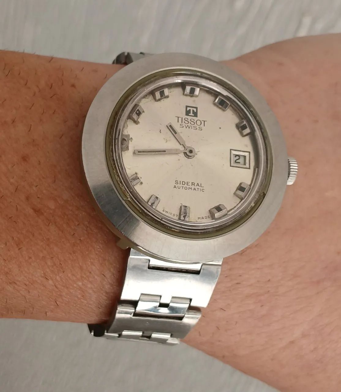 Relógio raro antigo suíço original década de 1970 TISSOT SIDERAL automático e corda  - Foto 2