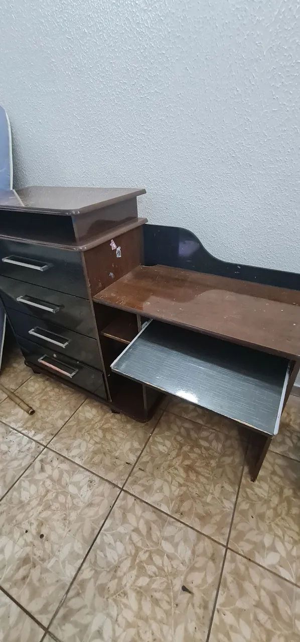 Cômoda com Escrivaninha Multifuncional - Usada - Foto 3