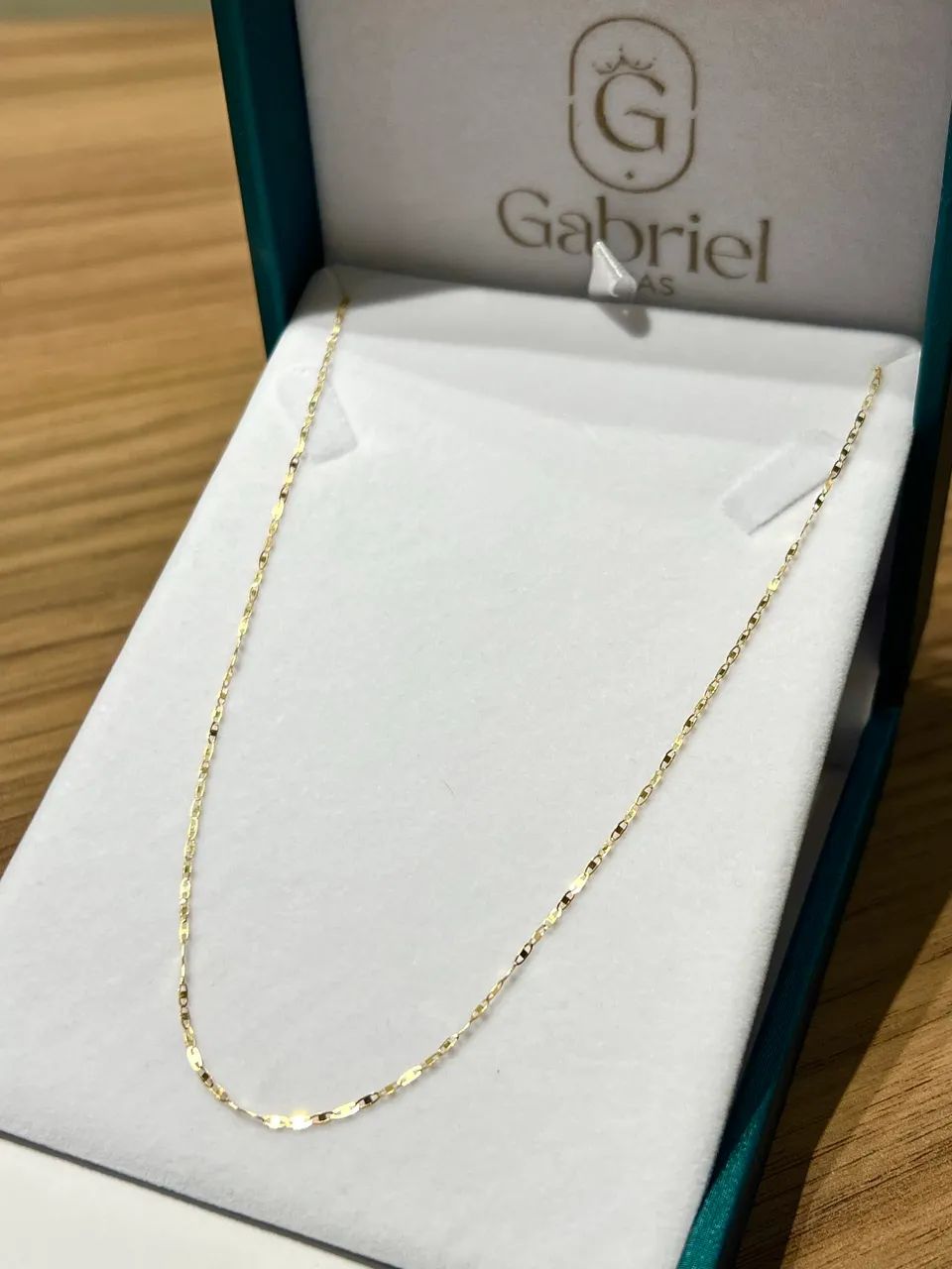 Cordão de ouro piastrine fininho 1.35g - Foto 2