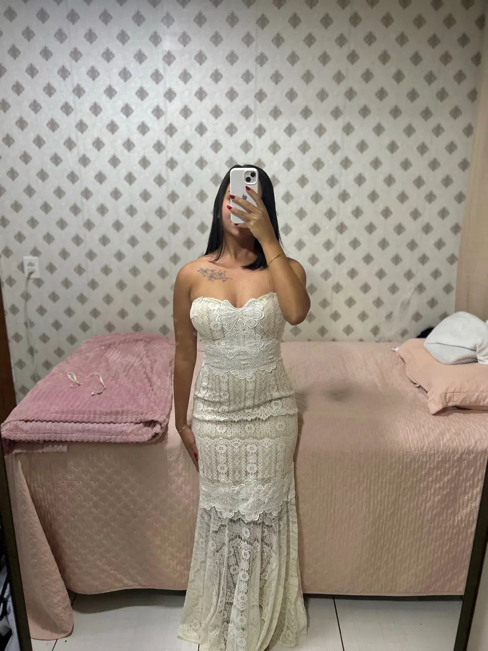 Vestido Branco de Renda