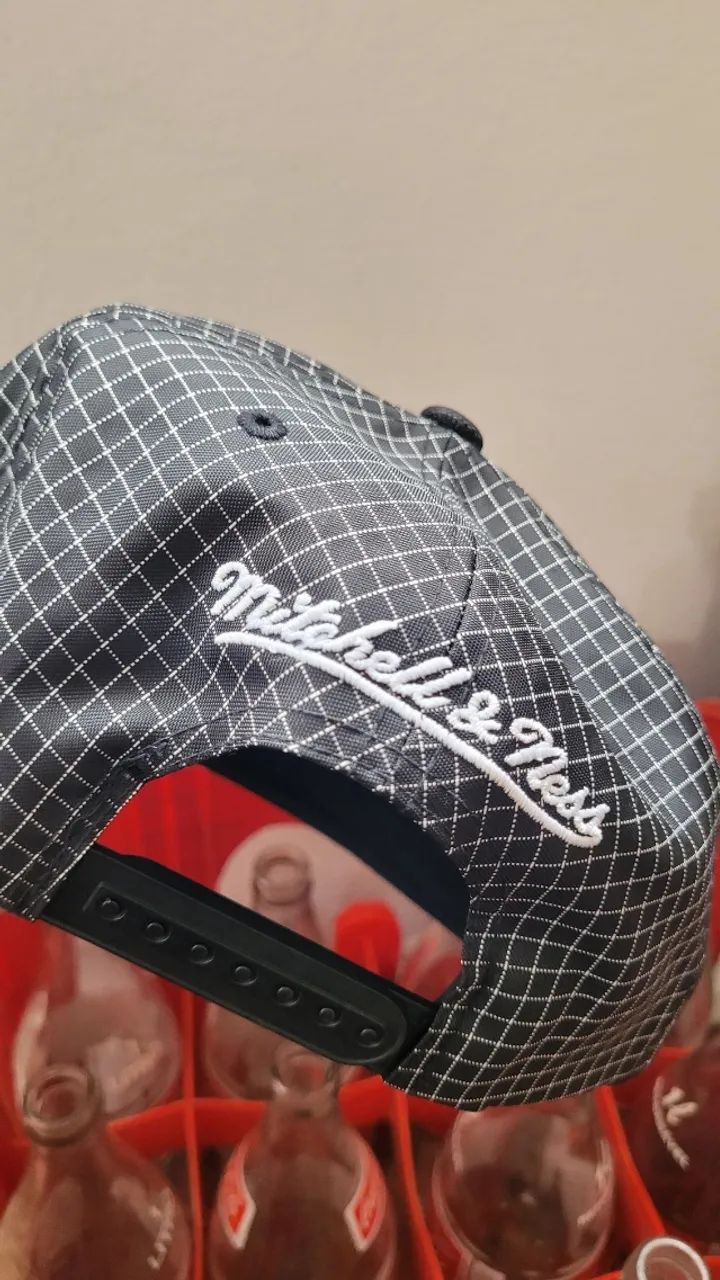 Boné Mitchell & Ness NBA Brooklyn Nets Aba Reta Snapback Shell Masculino Usado Original - Foto 2