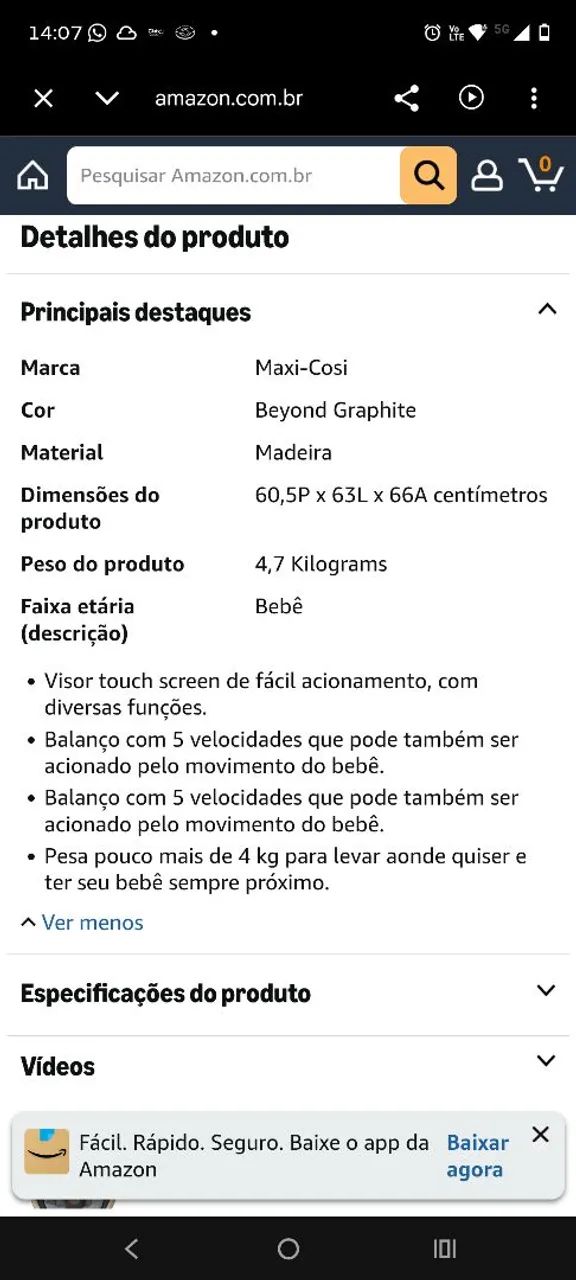 Cadeira de balanço Maxi Cosi - Foto 4