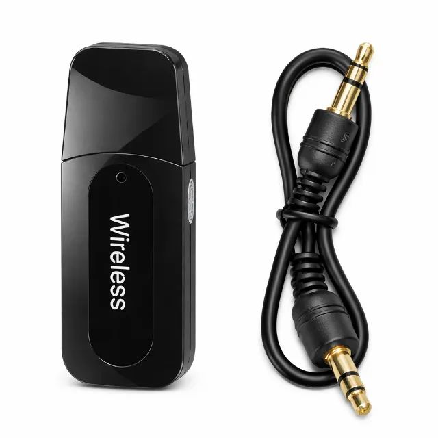 Wireless Music Receiver Bluetooth JSQ-112 Receptor Áudio USB P2 transforma equipamento som