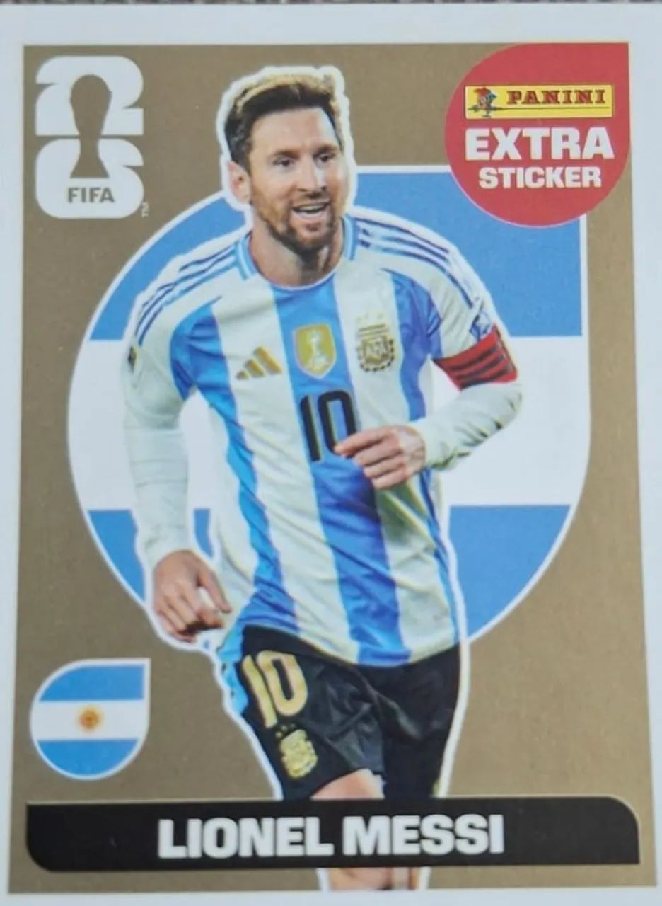 Figurinha Legend Dourada Messi copa 2026