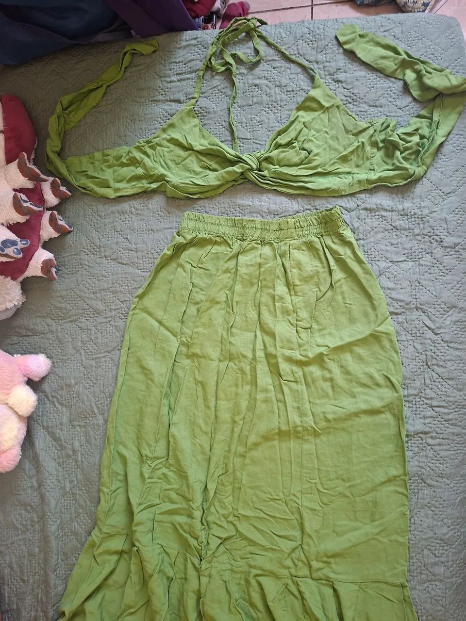 Conjunto saia verde - Foto 2