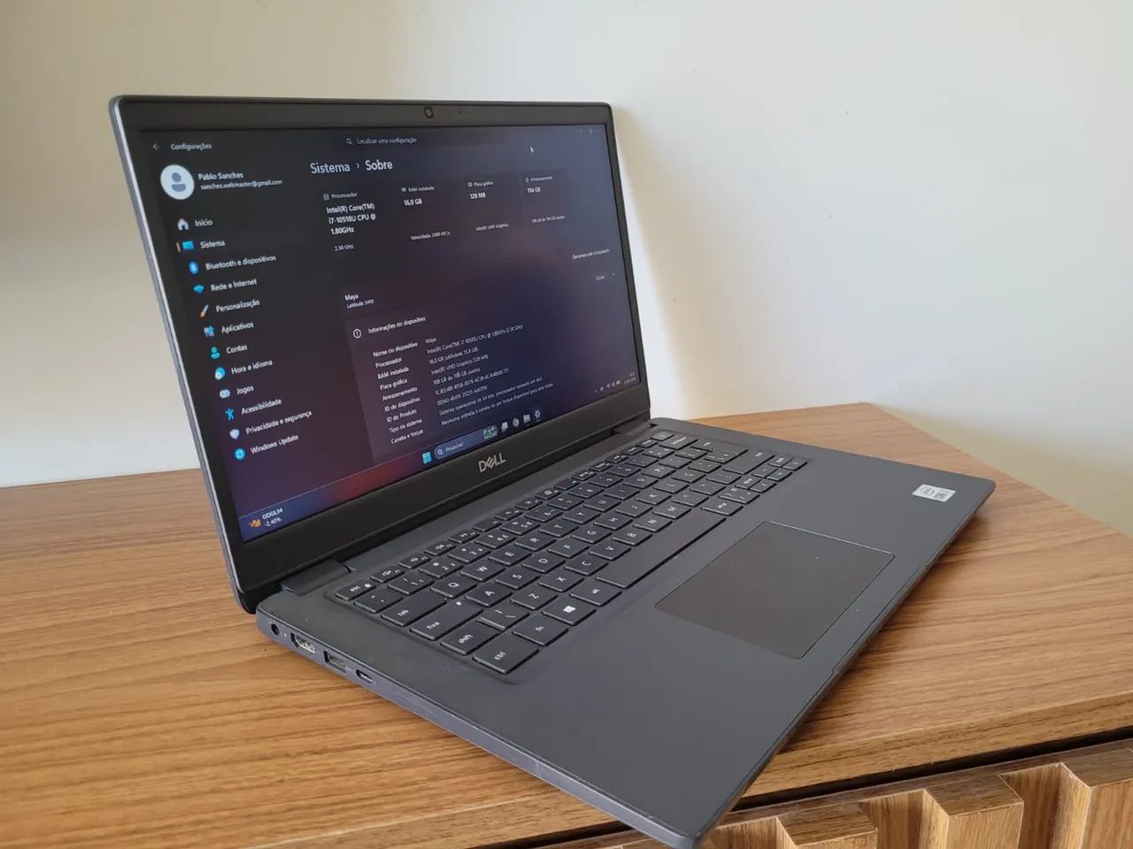 Notebook Dell i7 10g 16g ssd 