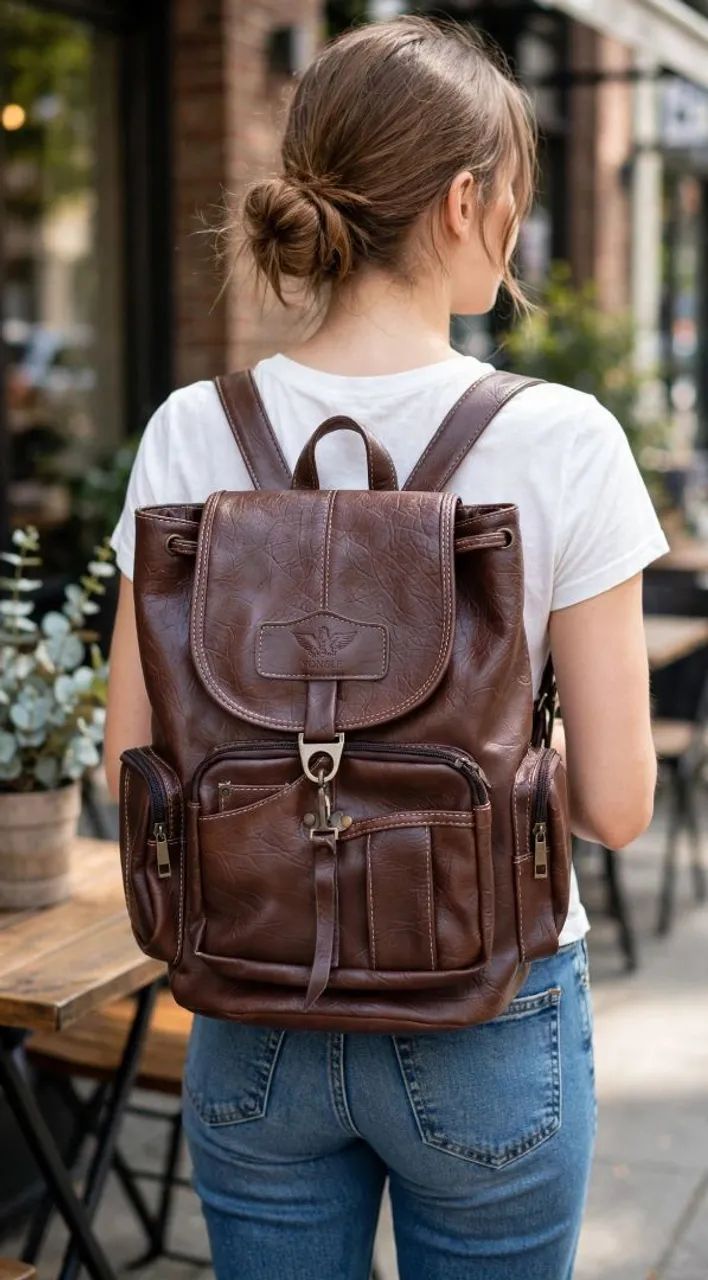 Mochila marron linda