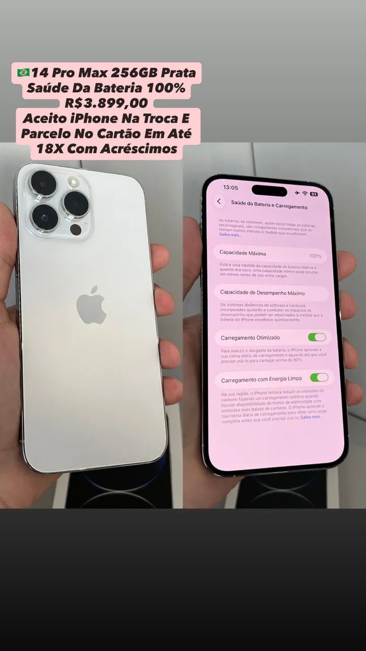 iPhone 14 Pro Max 256GB Prata - Aparelho Usado