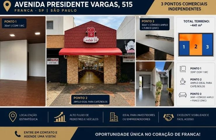 Imovel com 3 PONTOS comercial Av. Presidente Vargas