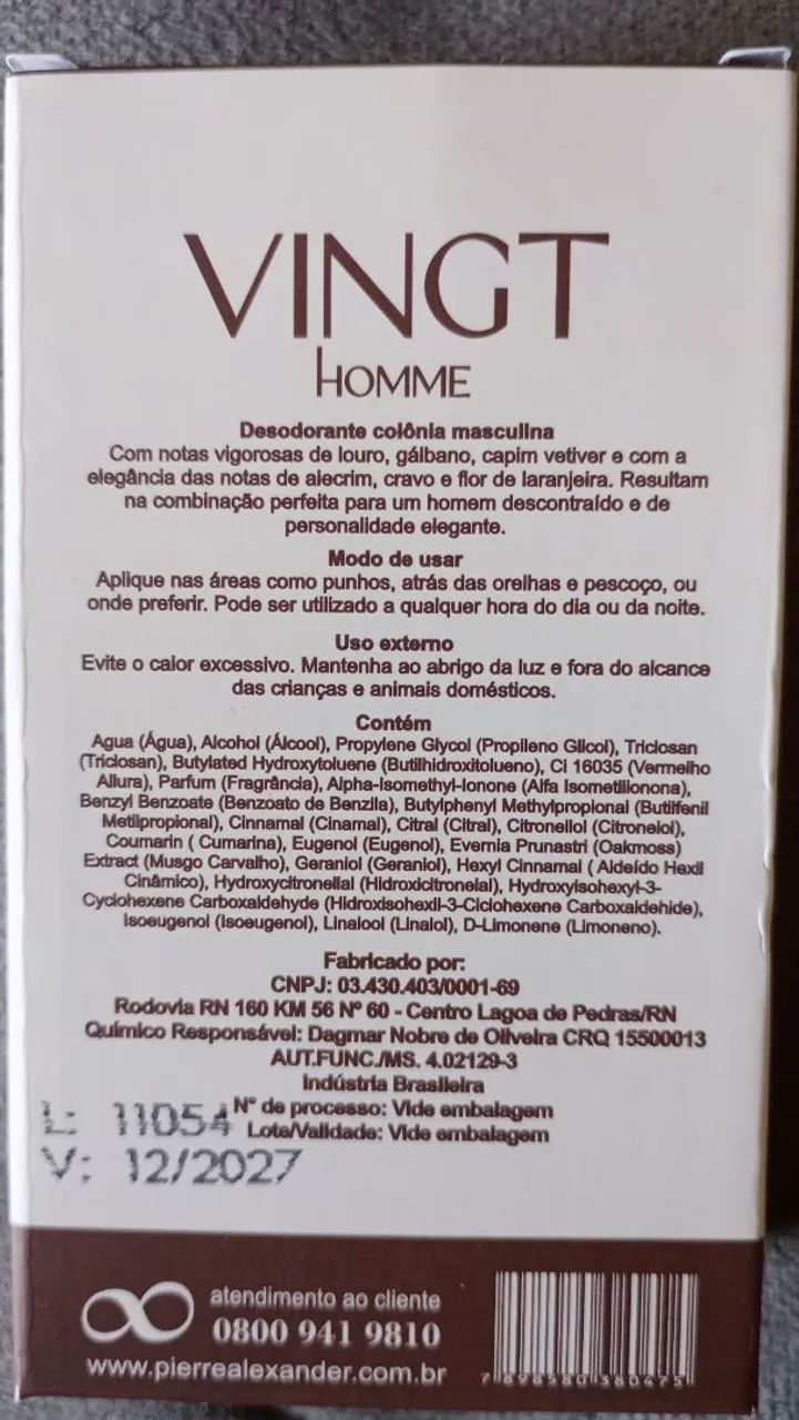 Perfume Vingt Pierre Alexander  - Foto 2