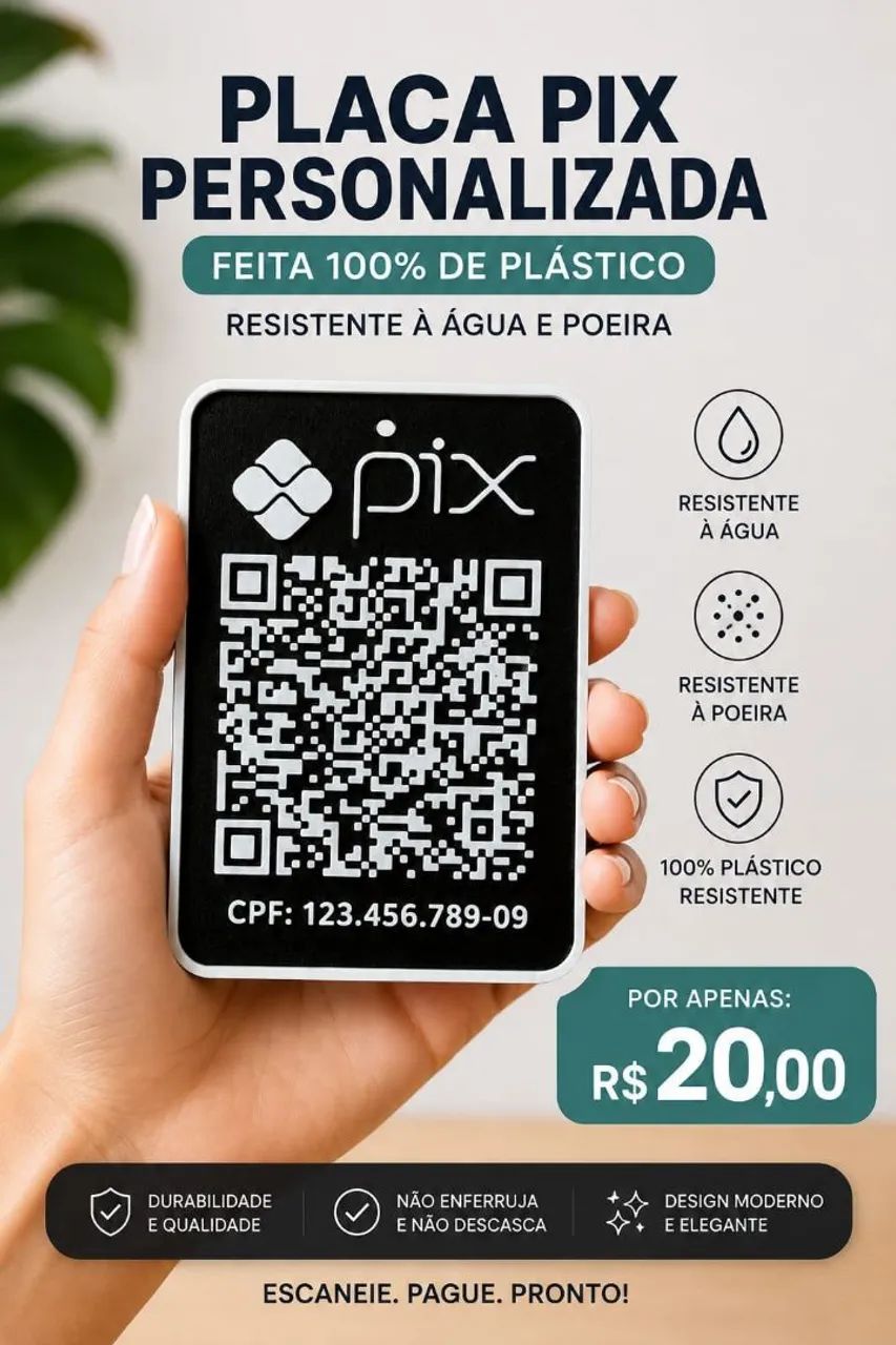 Placa pix personalizada