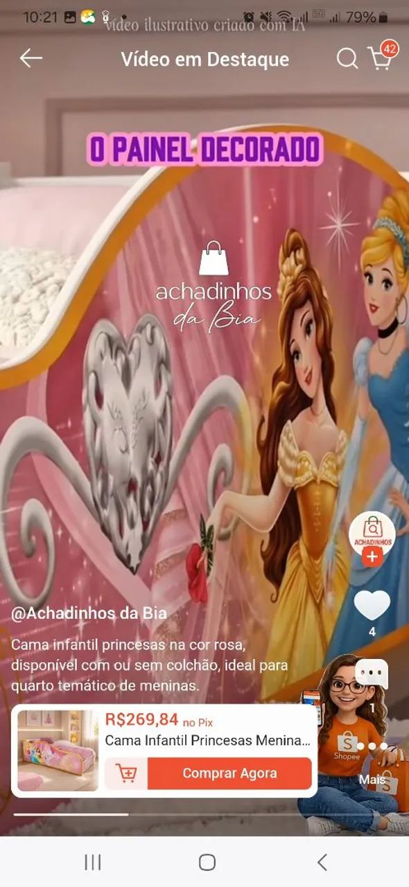 Cama de princesa Infantil  - Foto 2