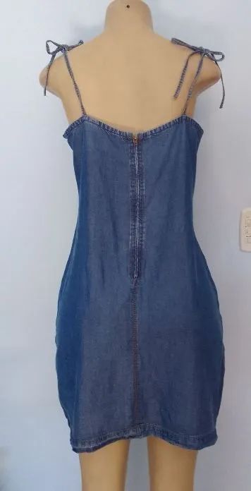 Vestido jeans de alça  tam m - Foto 3
