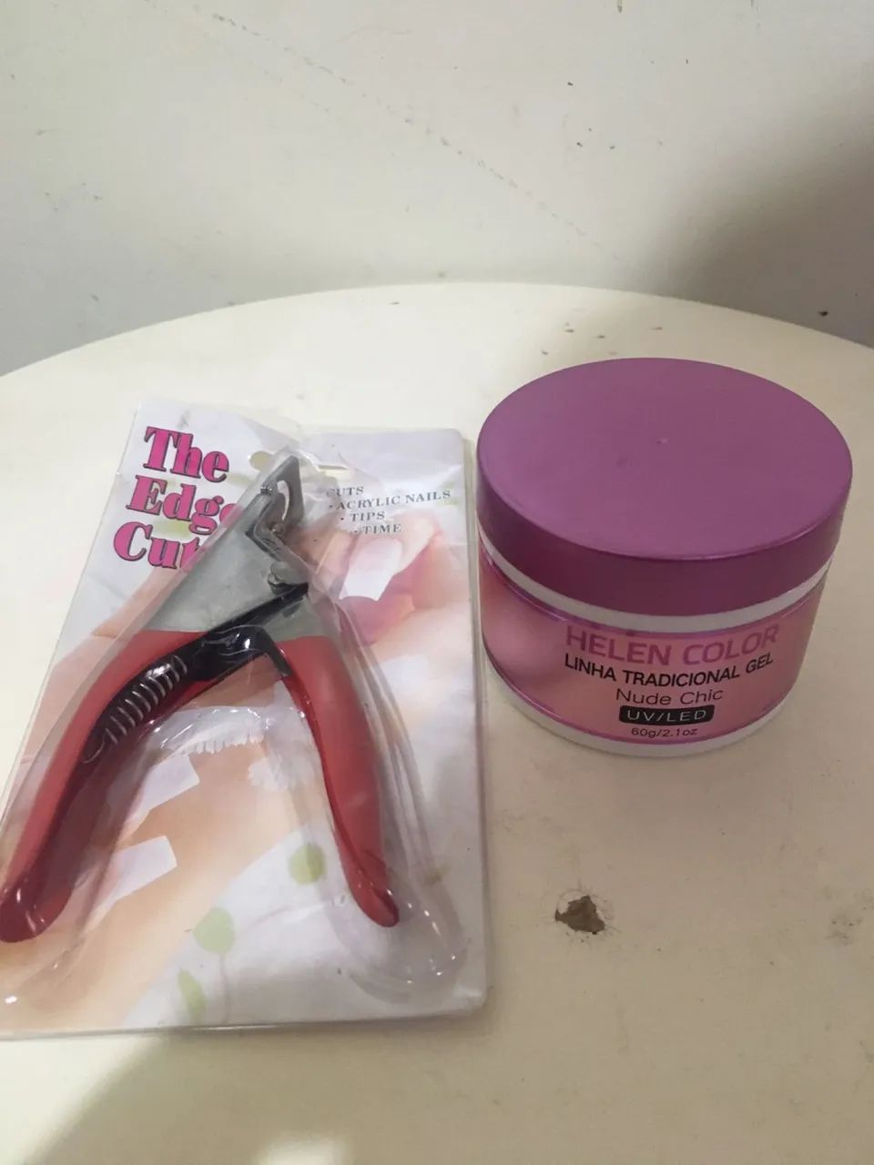 Kit Alicate unhas postiças + Gel Reconstrutor