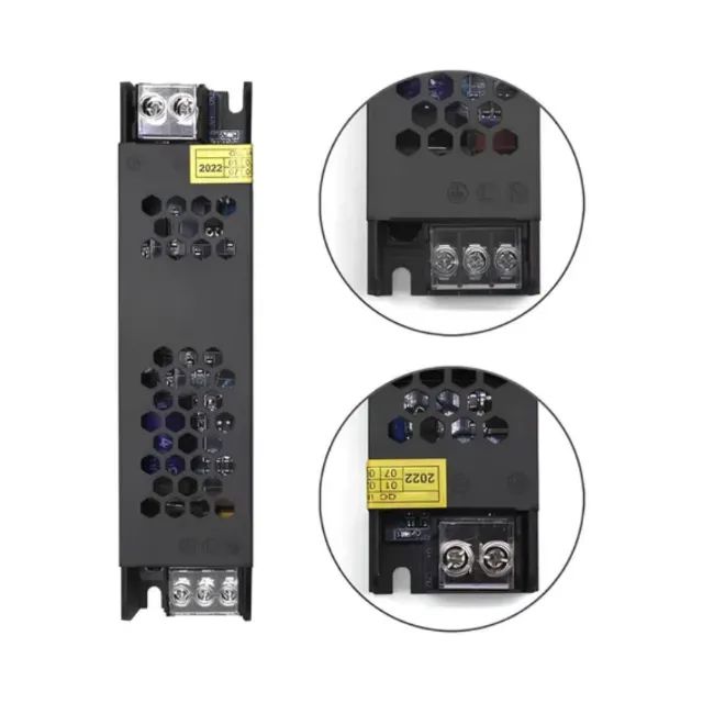 Kit com 8 Fontes Chaveada 12V 10A 120W Capa Preta Bivolt Para CFTV Fita LED  - Foto 2