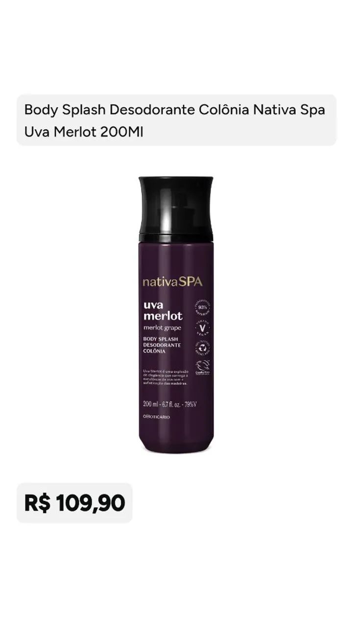 Body splash Uva Merlot