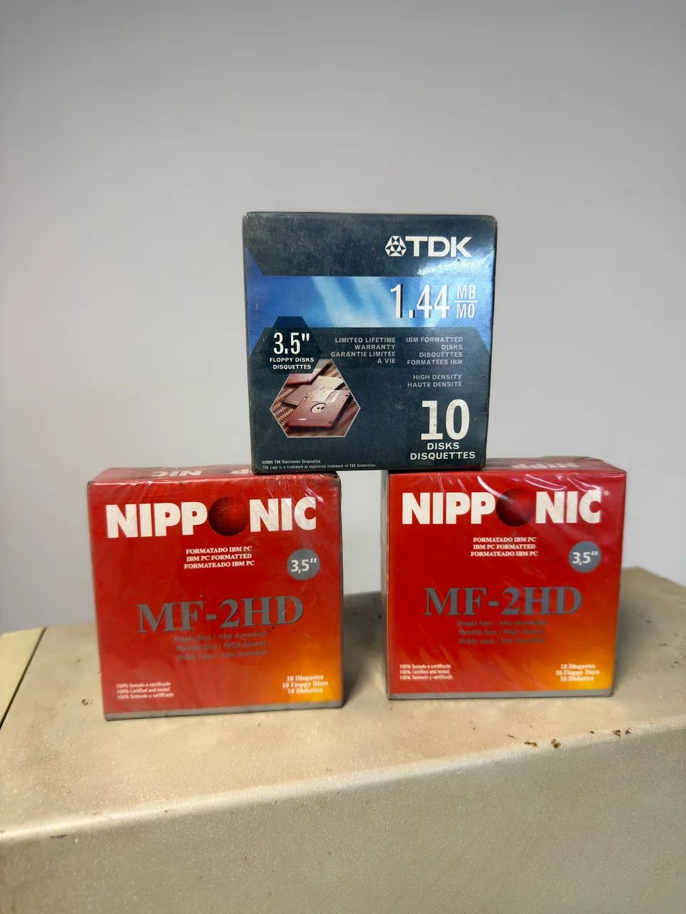Kit 3 caixas de disquete 1.44M novas. 