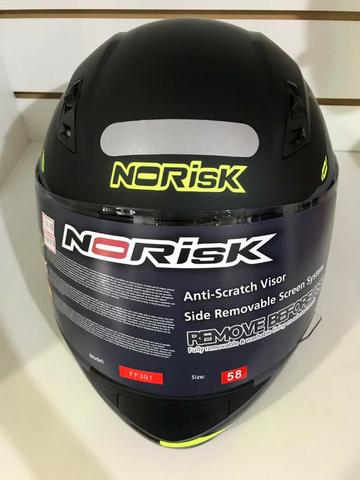 Capacete Norisk FF391 Squalo Preto Fluorescente - Foto 3