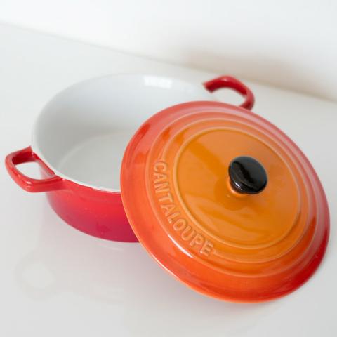 Panela Cantaloupe, tipo Le Creuset (usada) - Foto 4