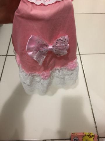 Vestido Pet Rosa - Novo - Foto 2