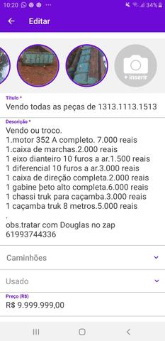 Vendo caixa de direção completa mb 1113