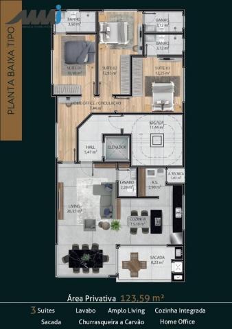 Premier residence apartamento frente mar com 03 suítes 123m em navegantes - Foto 4