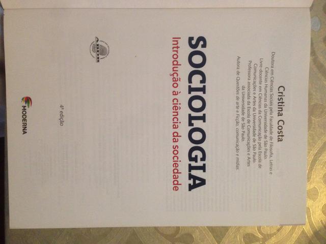 Livro Sociologia Introdução à ciência da sociedade -Cristina Costa - Editora Moderna - Foto 2